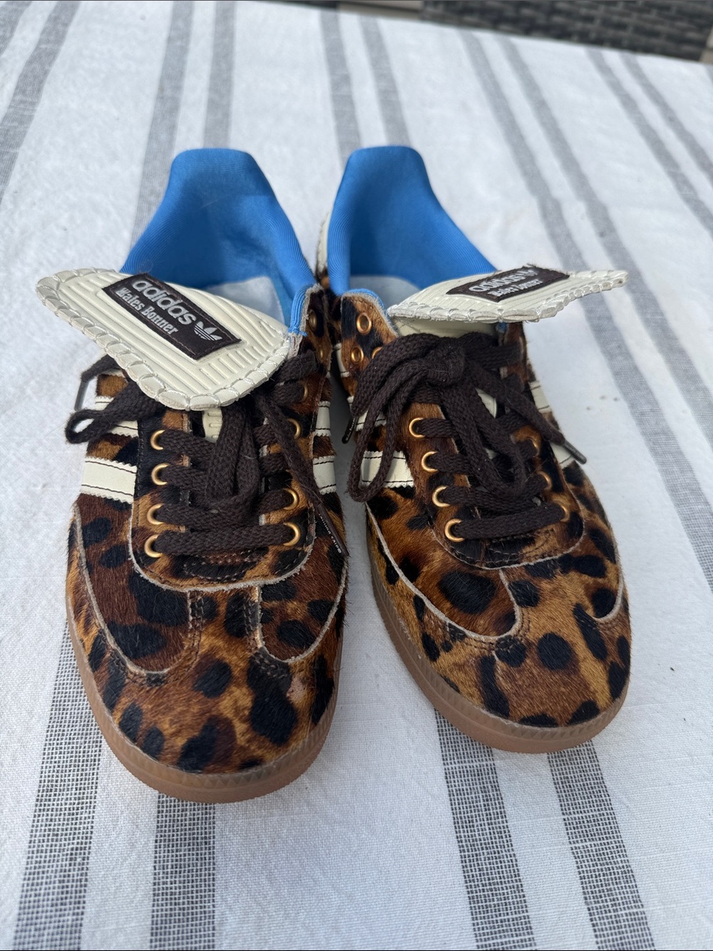 adidas x Wales Bonner Samba Pony Leopard Sneakers, 7